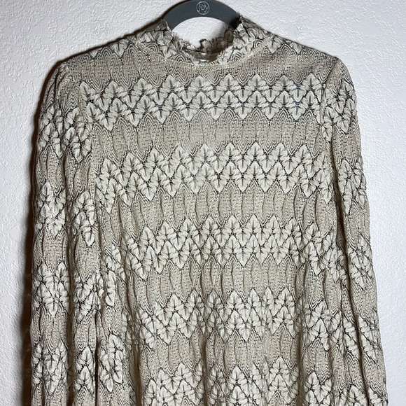 Free People Simone Lace Dress Size Small In Neutral Cream Tan - Picture 9 of 12